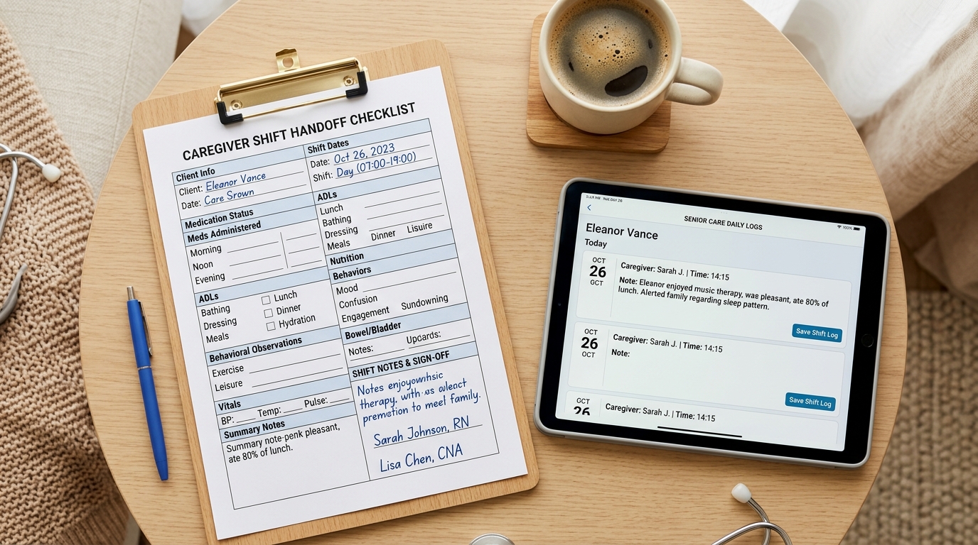 Caregiver Shift Handoff Notes: What to Include