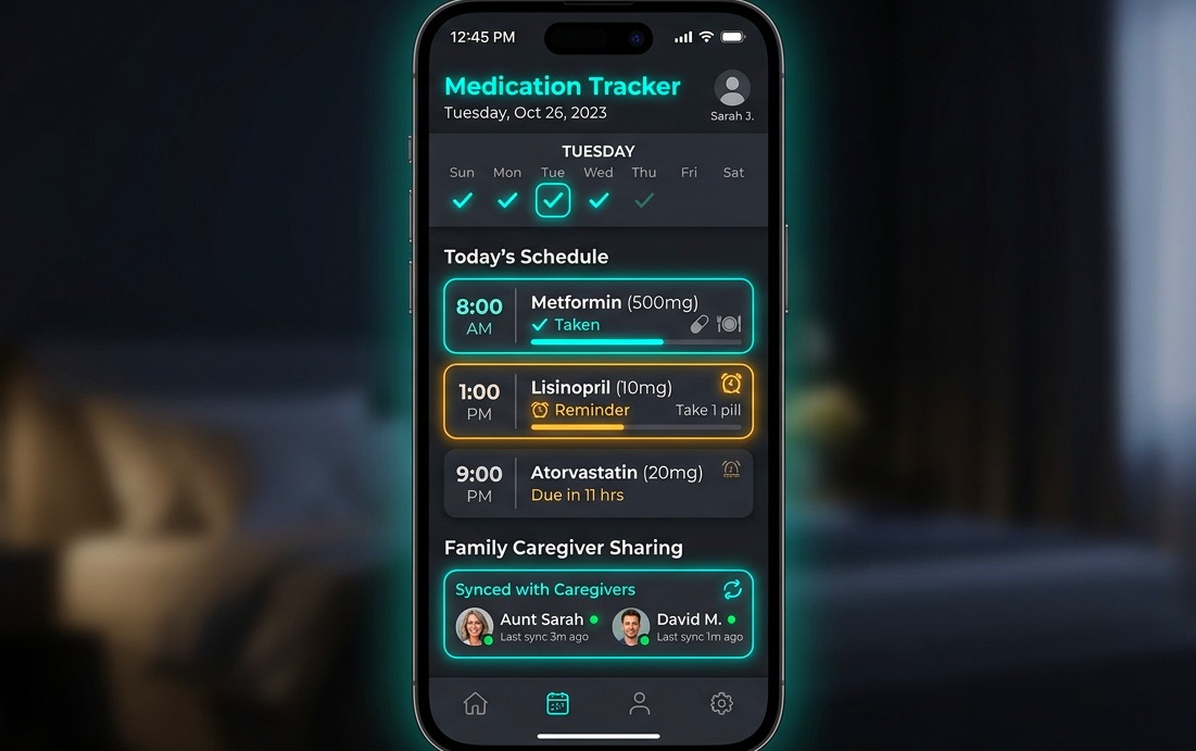 Medication Log for Two Caregivers