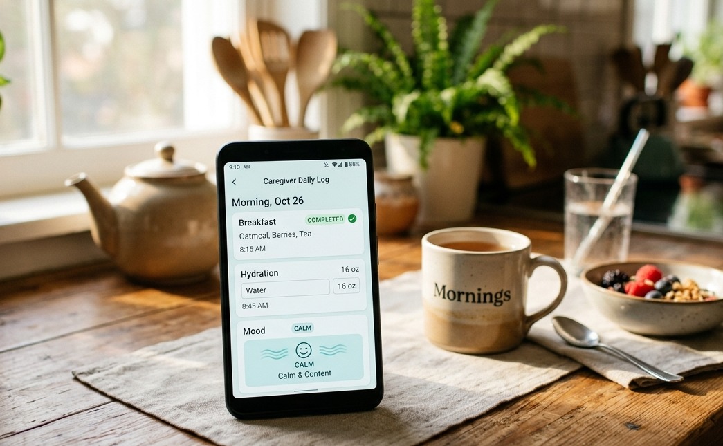 Shared Caregiver Log App for Family Members